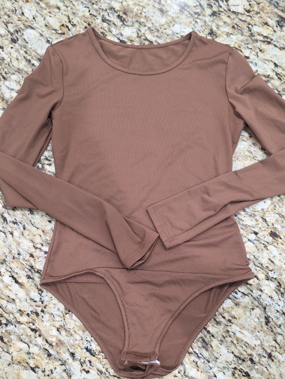 Long Sleeve Bodysuit in Brown